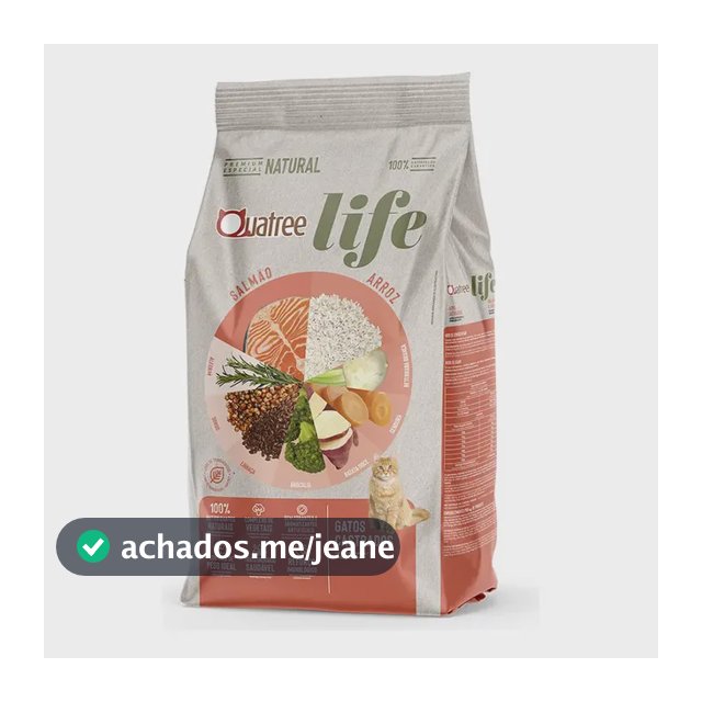 Ração Quatree Life Para Gatos Castrados Salmão E Arroz 10,1 kg