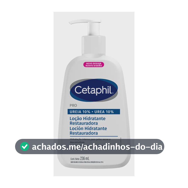 Cetaphil Pro Ureia 10% Loção Hidratante para Pés e Pele Seca 236ml - Reduz Descamação, Pele Macia