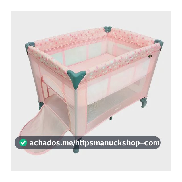 Berço Portátil Infantil Cercado Desmontável Lune Maxi Baby - ROSA