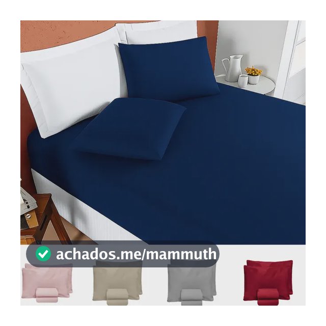 Kit Jogo Lençol Casal Elástico E Fronhas 3pçs 400 Fios Hotel