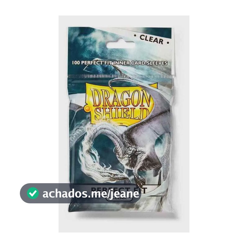 Dragon Shield Sleeves Clear Perfect Fit Padrão Para Pokémon Magic 100 Unidades
