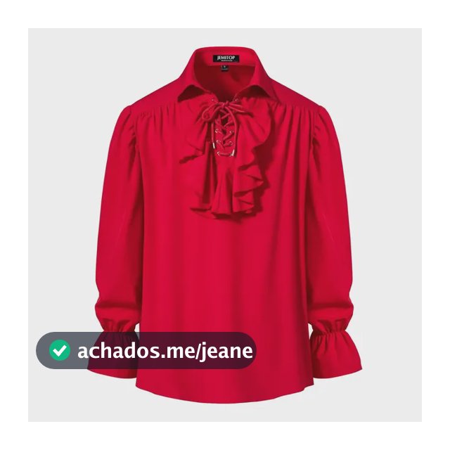 Camisa Masculina Jemitop Pirate Vampire Com Babados, Punho E