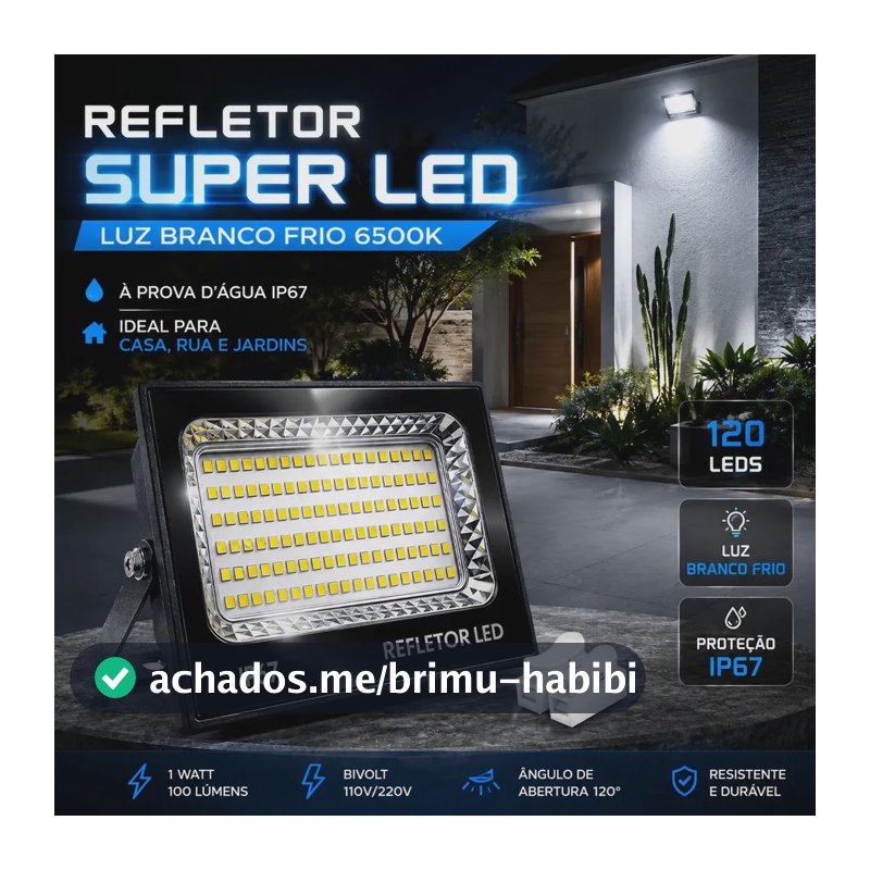 Kit 2 Refletor Super Led 400w Ip67 Holofote Bivolt Prova D'água Branco Frio 6500k Preto