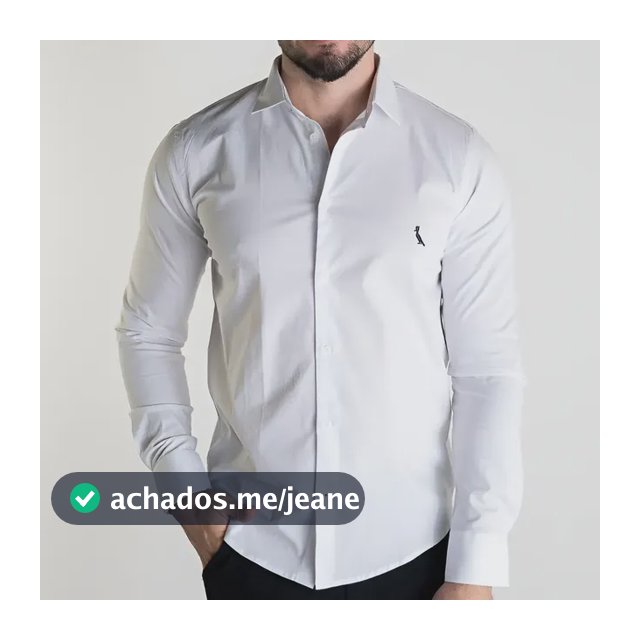 Camisa Reserva Masculina Social Manga Longa Branca