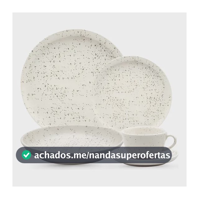 Aparelho De Jantar E Chá 30 Peças Oxford Flat Chuvisco