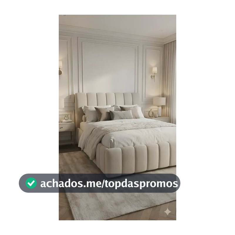 Cama Estofada Casal Maciosono Confortável Quarto Queen Bege Linho Bege