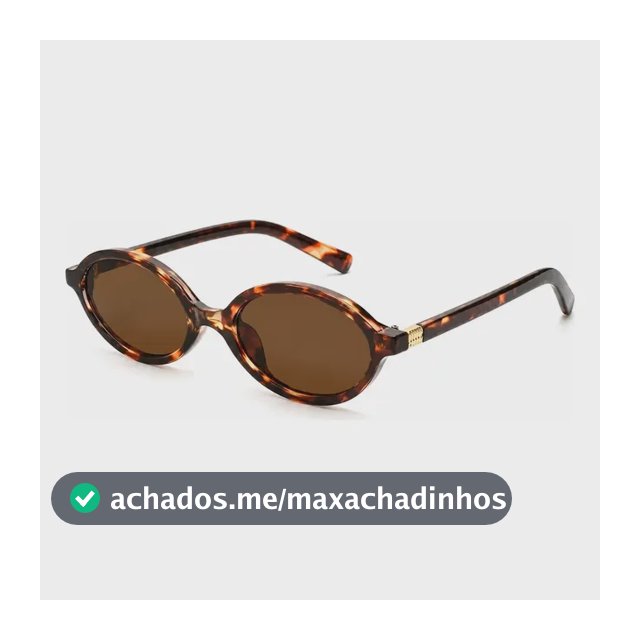 Óculos De Sol Feminino Retrô Blogueira Vintage Oval Verão