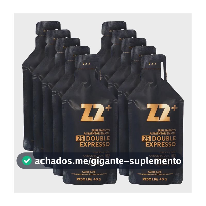 Suplemento em gel Z2 Performance Z2+ Gameday Carboidratos Energy + Double Expresso 10 x 40g 10 un