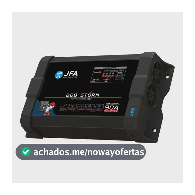 Fonte Carregador JFA Bob Storm 90A Bivolt para Som Automotivo e Projetos