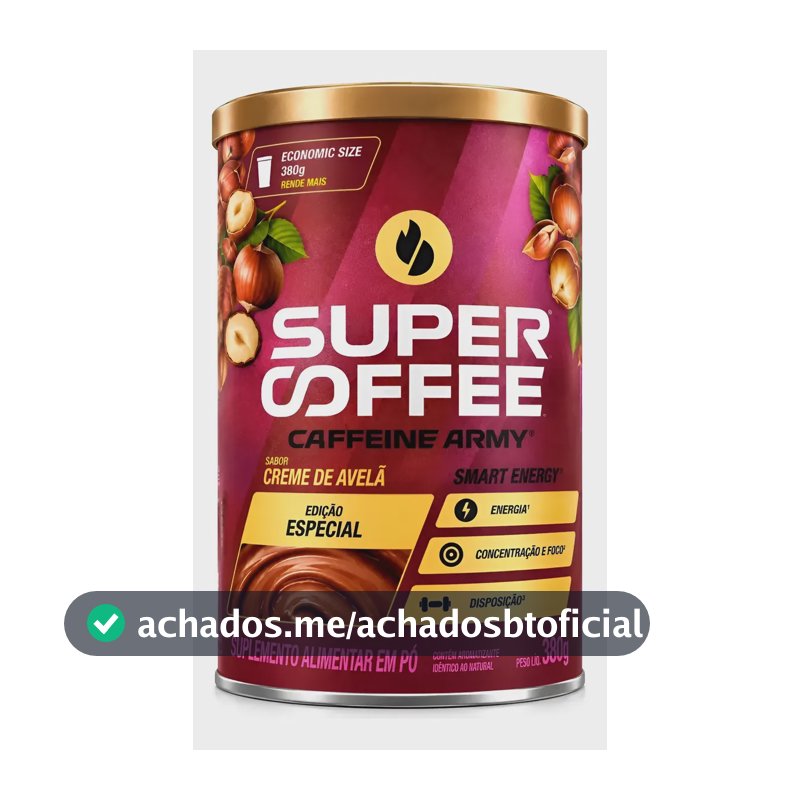 Caffeine Army Supercoffee Em Pó Creme De Avelã Lata 380g Avelã