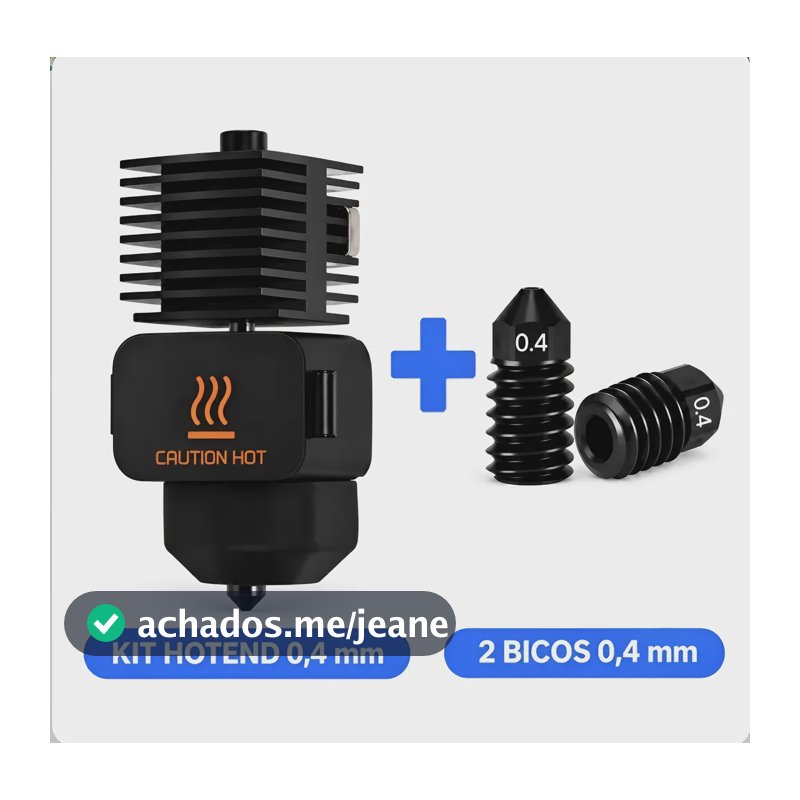 Kit Hotend 0,4mm Para Bambu Lab A1 / Mini Com 2 Bicos 0,4mm