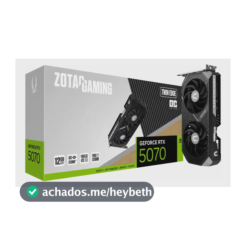 Placa De Vídeo Zotac Gaming Geforce Rtx 5070 12gb Gddr7