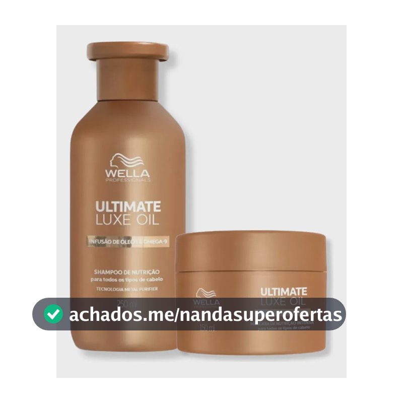 Kit Wella Ultimate Luxe Oil - Shampoo 250ml + Máscara 150ml