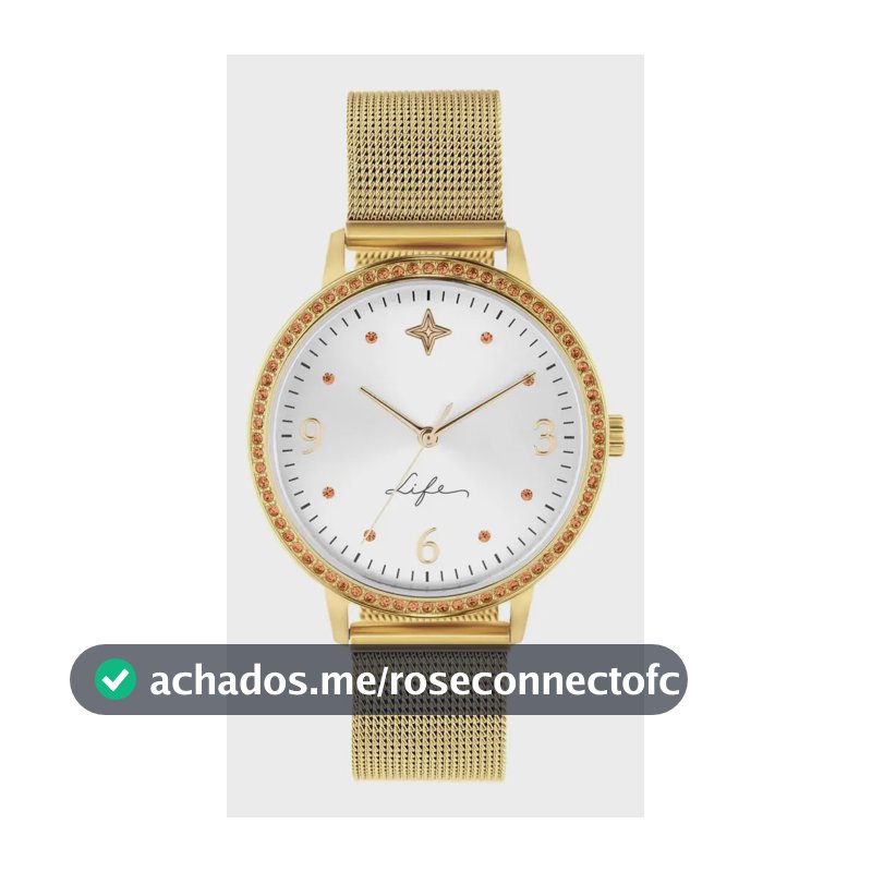 Relógio Life Formatura Feminino Aço Dourado Prateado Dourado