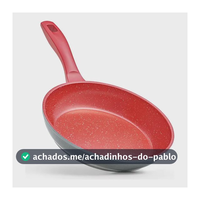 Frigideira Antiaderente Polishop Sauté Grande Cozinha 24cm Vermelho