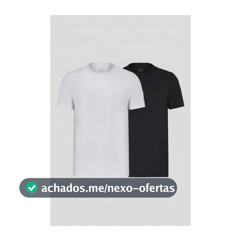 Kit Aramis 2 Camisetas Comfort+ Preto E New Basic Branco Preto M