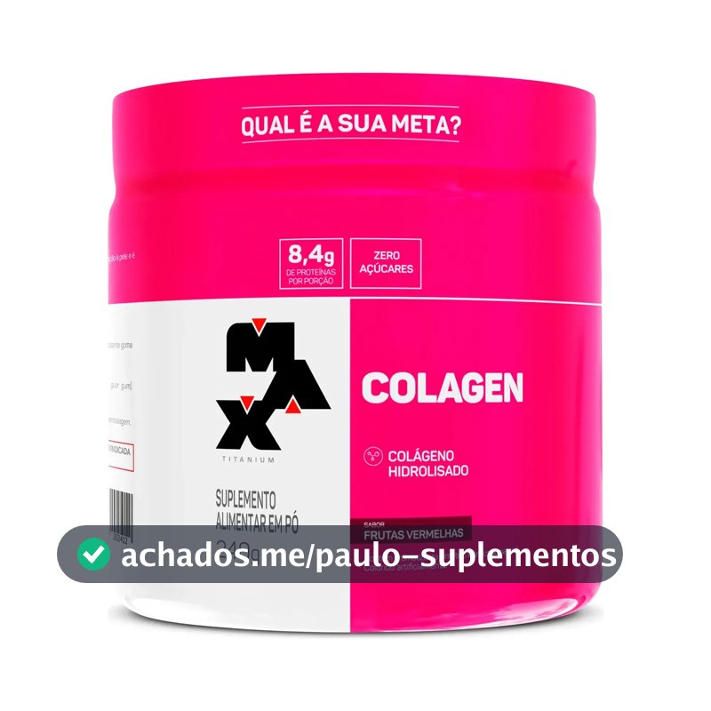 Suplemento Para Academia Collagen Sabor Frutas vermelhas 240g colágeno Max Titanium