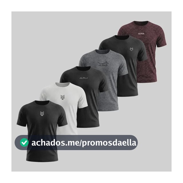 Kit 6 Camisetas Mais Procuradas Alpha