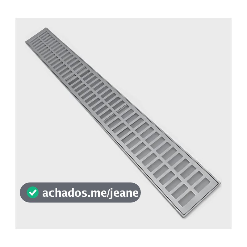 Ralo Linear Pluvial 15x150 Grelha E Suporte ( 1,5 Metros )
