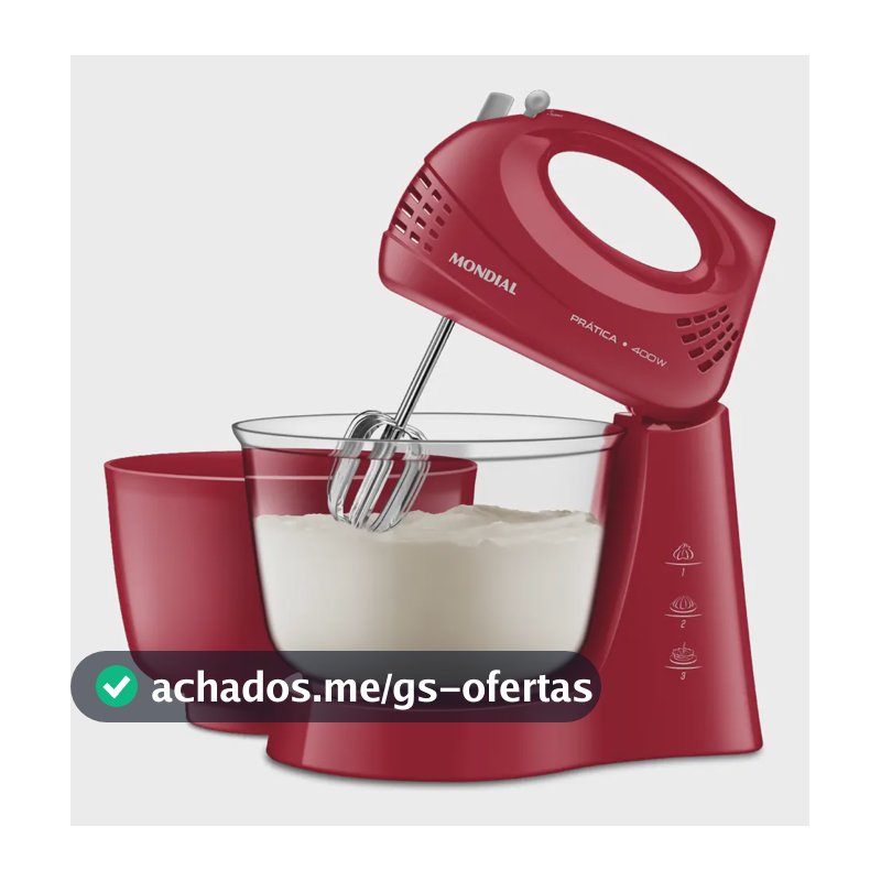 Batedeira Prática B-45-r 400w Vermelha Mondial Cor Vermelho