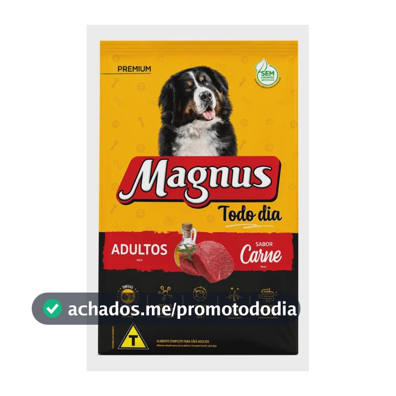 Ração Magnus Todo Dia cães adultos sabor carne saco 10.1kg