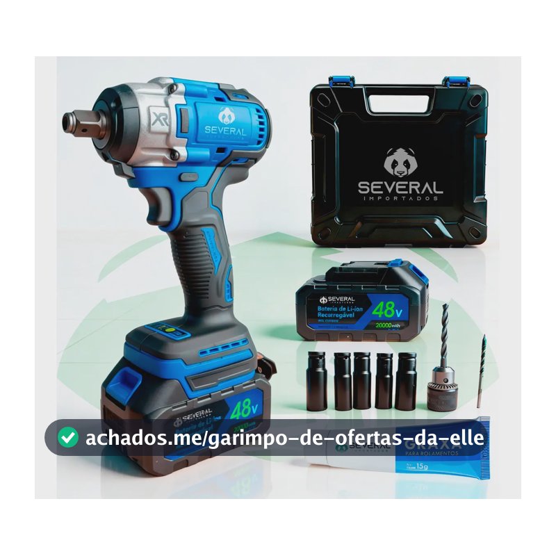 Chave De Impacto Furadeira Parafusadeira Several Importados Recarregável 48v Azul 2000mah