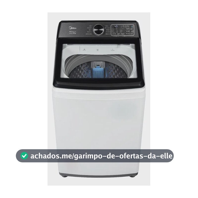 Máquina De Lavar Roupas 12kg Branca Midea Wave Impeller Branco