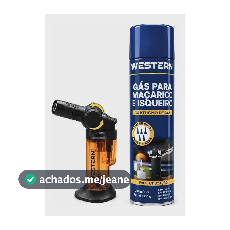 Mini Maçarico Recarregável Com Refil E Bico Giratório 6014 Variadas