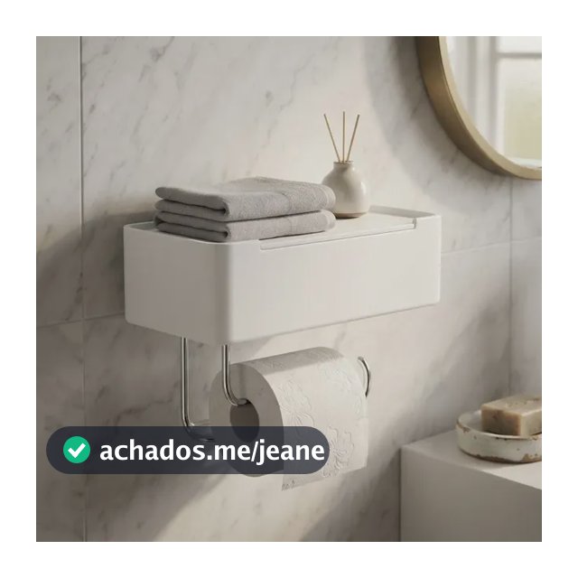 Suporte Papel Higiênico E Lenço Umedecido Banheiro Lavabo