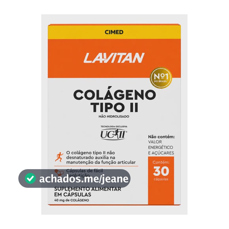 Lavitan Colágeno Tipo Ii 40mg 30 Cápsulas Não Hidrolisado Sem Sabor
