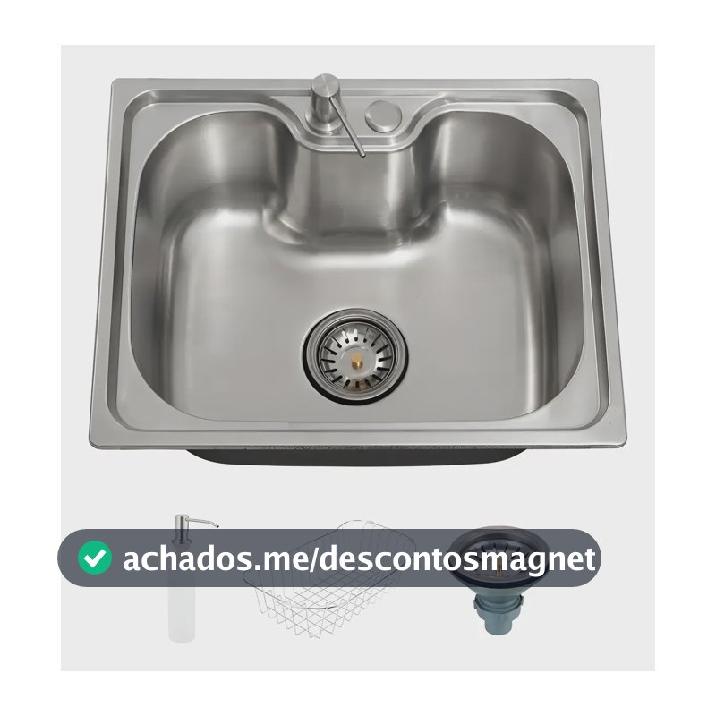 Cuba Gourmet para Cozinha Aço Inox 201 50x40cm Nawa Prata - Pingoo.casa