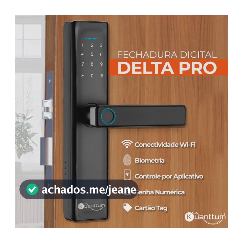Fechadura Digital Biométrica Eletronica Touch Biometria Wifi Preto
