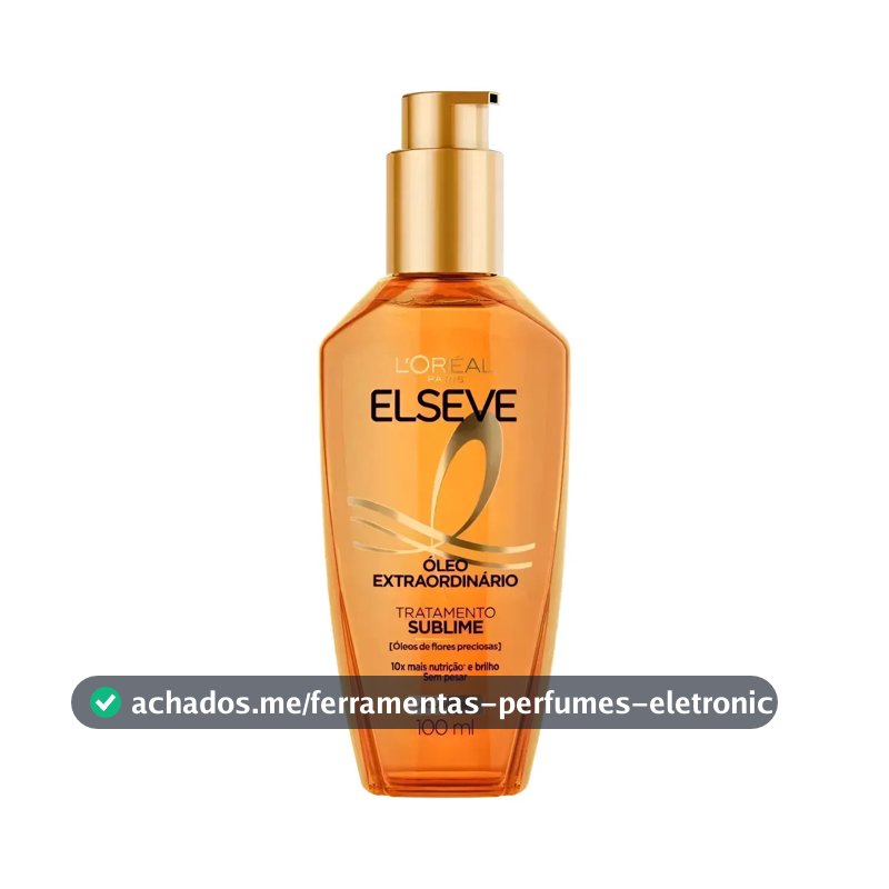 L'Oréal Paris Elseve Óleo Extraordinário 100ml - Leave In Anti Frizz Protetor Térmico Tratamento Reconstrutor Para Todos Os Tipos De Cabelo