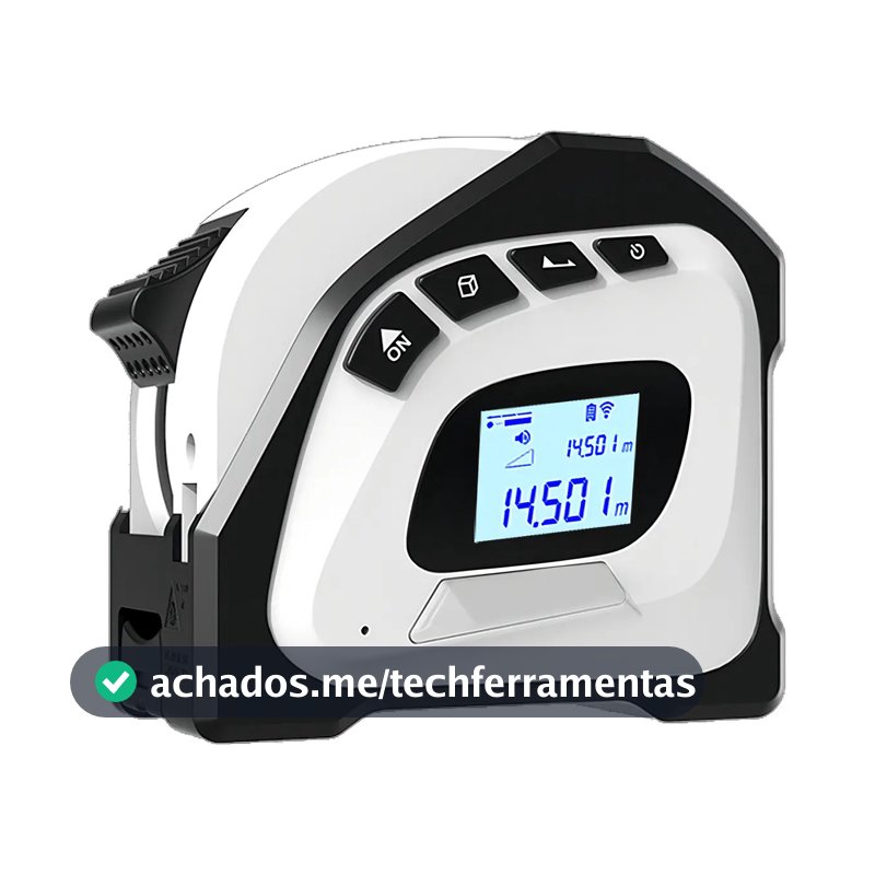 Trena a Laser Qfun 40m com Fita Métrica 5m 2 em 1, Alta Precisão, USB Recarregável, Tela LCD, Medidor de Distância, Área, Volume e Pitágoras para Construção, Reforma e Marcenaria