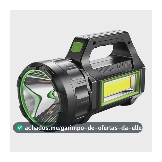 Lanterna Profissional Led Holofote 150000lm Bateria Solar Preto