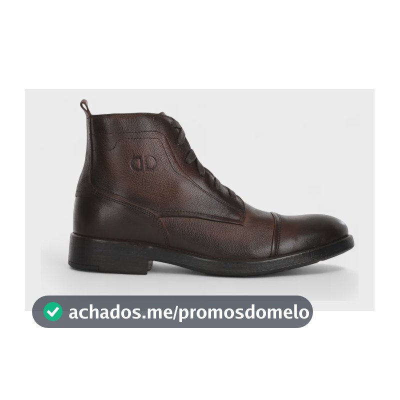Bota Democrata Garage Dust Escuro Couro Resistente Marrom Marrom 41 Br