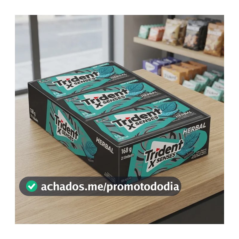 Trident Chiclete Sabor Herbal Sem Açucar 21 unidades de 8g
