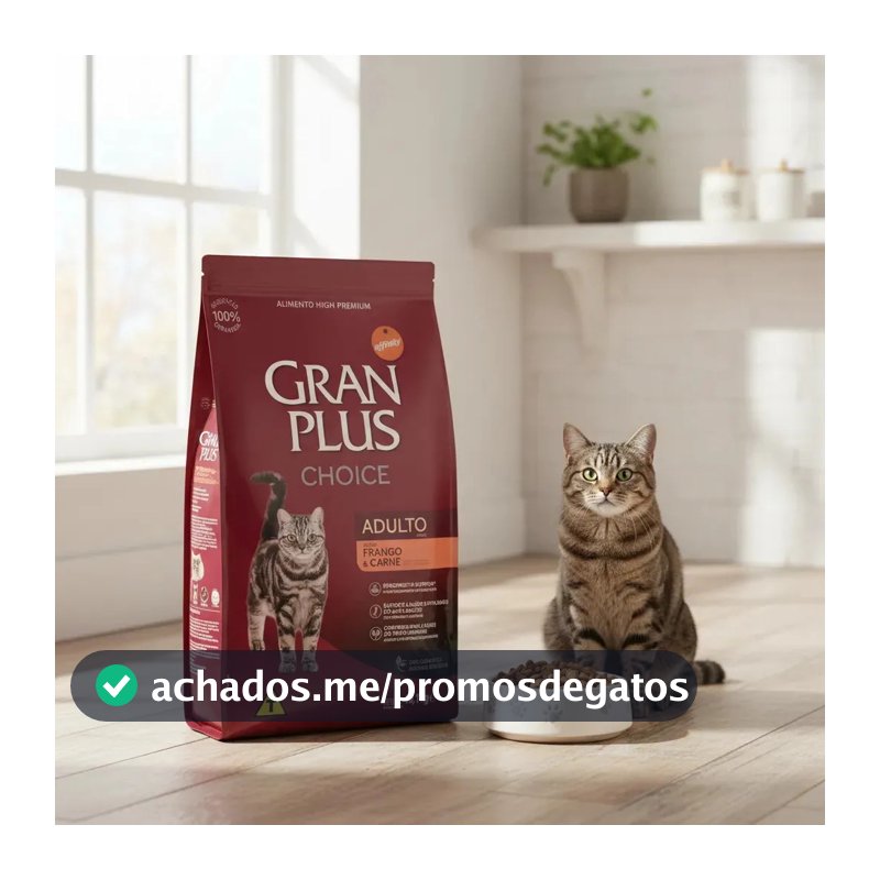 Ração Gran Plus Choice Gatos Adulto Frango E Carne 10,1kg,