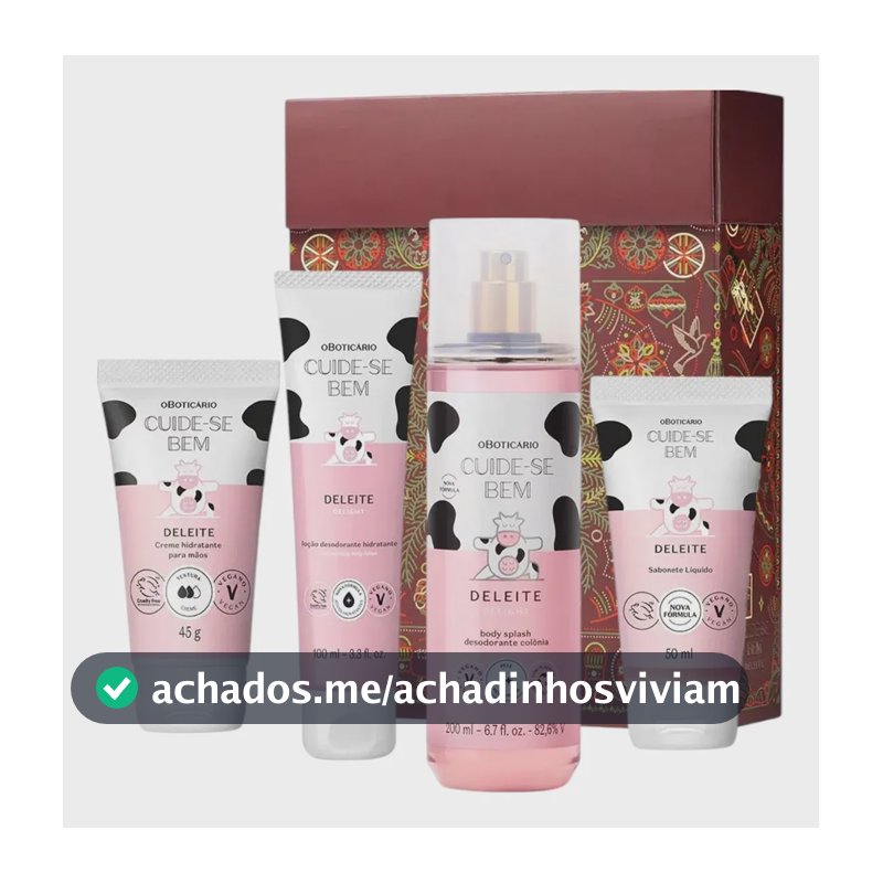 Kit Presente Feminino Cuide-se Bem Deleite (4 Itens)