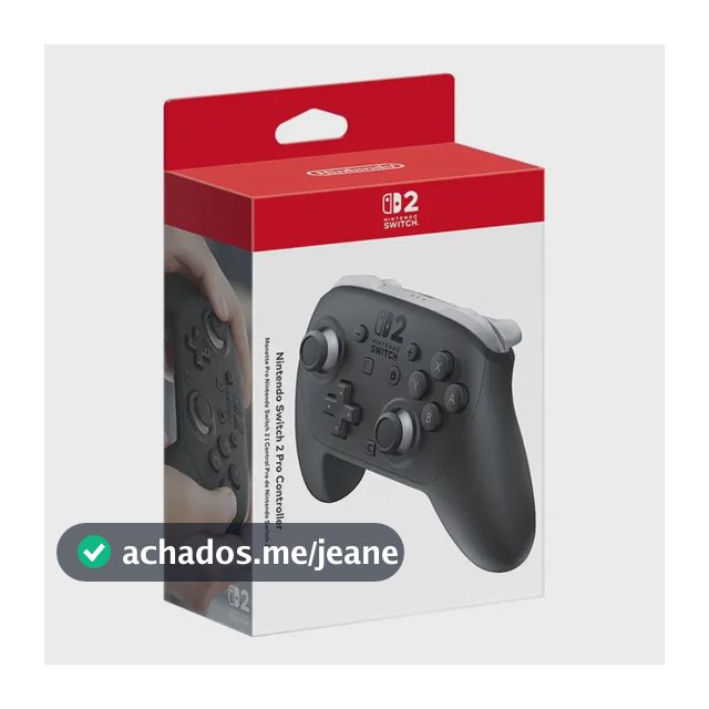 Controle Nintendo Switch 2 Pro Sem Fio Bluetooth Com Vibração Preto