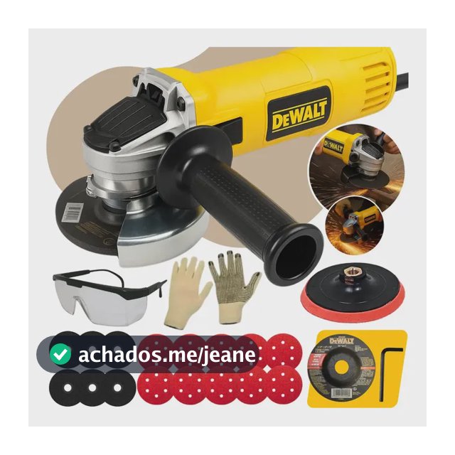 Kit Esmerilhadeira Lixadeira Angular Dewalt Disco Inox 800w 110v