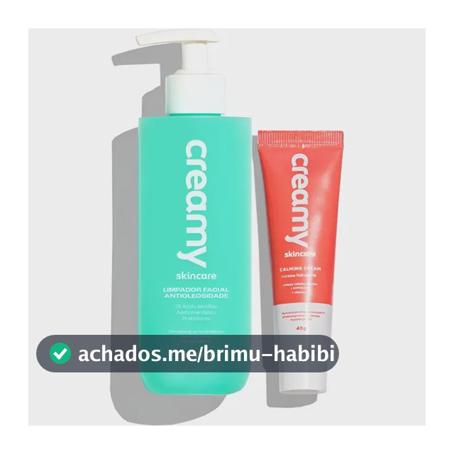 Kit Creamy Controle De Oleosidade Limpador Facial Antioleosidade + Calming Cream
