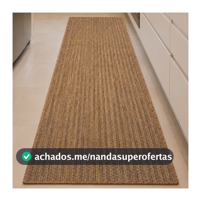 Tapete Antiderrapante Sala Sisal  0,50 X 1,50 Terracota 1.5 M 50 Cm Terracota