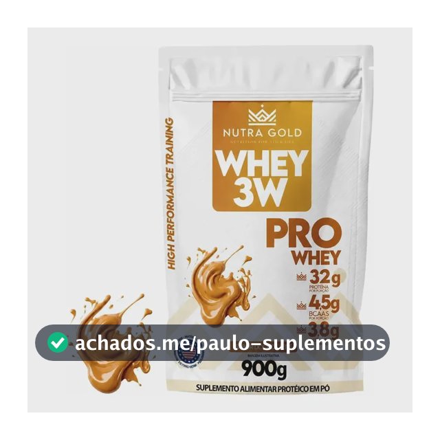 Whey Protein 3w Nutra Gold (32g Proteina)900g Refil Original