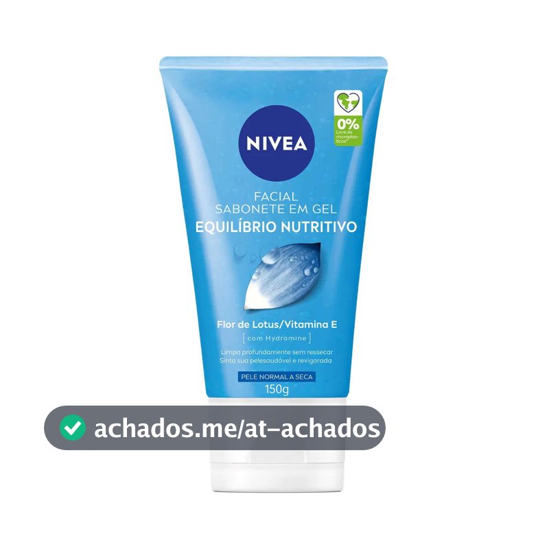 NIVEA Sabonete Facial em Gel Equilíbrio Nutritivo 150g, Limpeza Profunda, Remove Impurezas, Vitamina E, Pele Normal e Seca