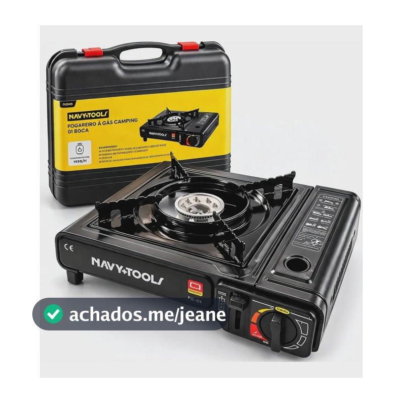 Fogareiro Portátil A Gás, Camping 1 Boca Com Maleta Butano