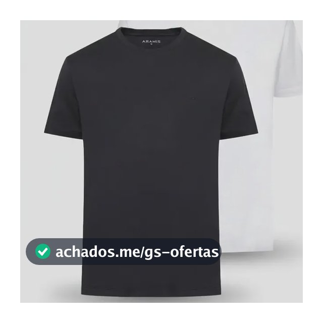 Kit 2 Camisetas Aramis Básicas Branca E Preta