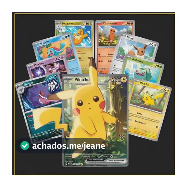 100 Cartas Pokémon Com 10 Brilhantes E 1 Ultra Rara Original Português