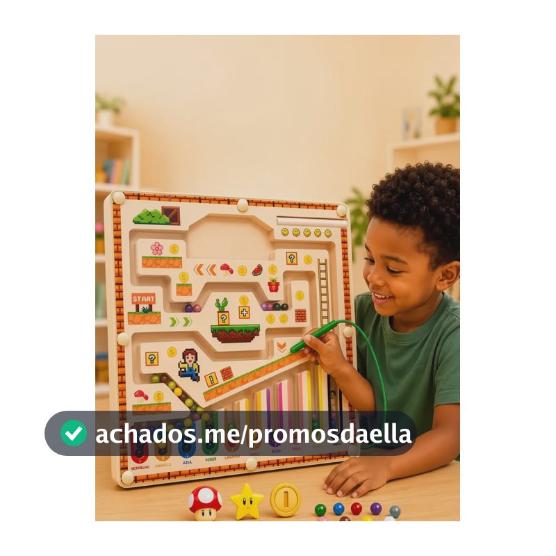 Brinquedo Magnético Labirinto Educativo Infantil Montessori Única