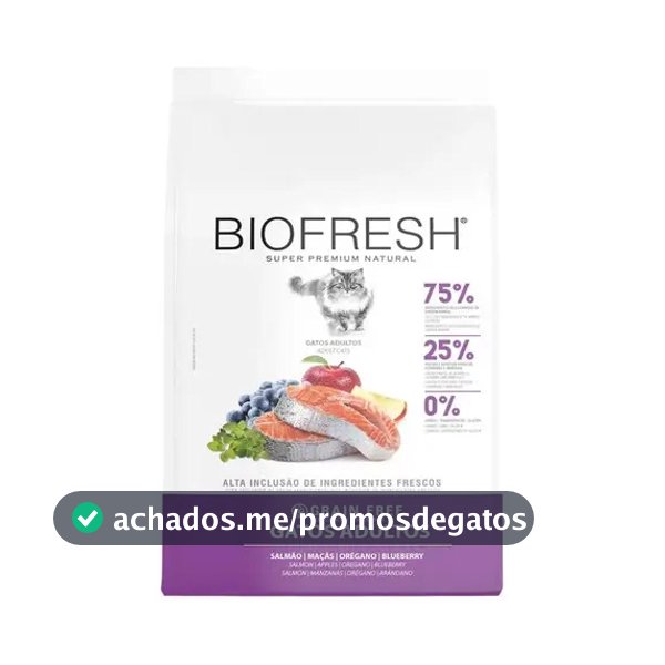 Ração Biofresh Super Premium Gatos Adultos Salmão 7,5kg